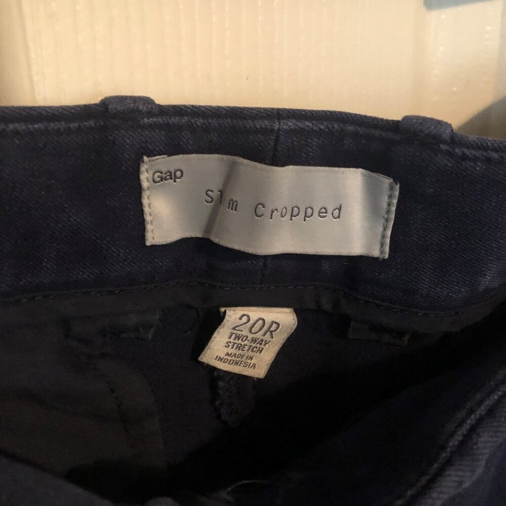 Gap navy slim fit cropped pants size 20R - Picture 3 of 3